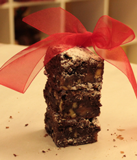 Caramel Walnut & Fudge Brownies