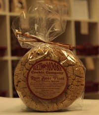 Root Beer Float cookies in a bag